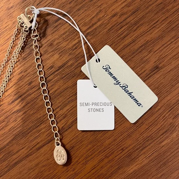 Tommy Bahama 3 tiered gold tone necklace - brand new with tags - Picture 2 of 4